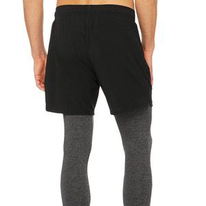 NEW Alo Men's 2in1 Stability Pant - Black/Grey, M